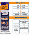 CA Glue Activator Spray Quick Set Bonding Booster Pro-Grade for Wood Plastic Rubber and Granite Instant Cure Accelerator for DIY Projects and Pros, Speeds Curing, Boosts Bond Strength, 6.76 Fl Oz displayed with usage areas.