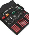 Nut Driver Set With Quarter Inch Zyklop Speed Ratchet Head, pivoting design, five locking positions, in a storage case