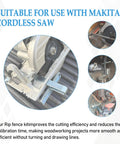 Rip Fence Kit For Circular Saw Offering Straight Shooting Guide Alignment No Drama Setup Killer Cut Results And Heavy Duty Power Tool Upgrade For Dedicated Woodworkers with Makita cordless saw.