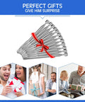 12 Piece Telescoping Magnet Pickup Tools Set With Pocket Clip, 2 Pound Magnetic Grabber Stick arranged as a fan with red ribbon