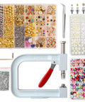 All In One Pearl Setting Kit With 4085 Beads And Nails For DIY Pearl Setting Machine Hand Press Beading Tool with accessories