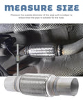 Heavy Duty Stainless Steel Exhaust Flex Pipe For Cars And Trucks Universal Flexible Muffler Tube Automotive Replacement 2.25x6 Inch