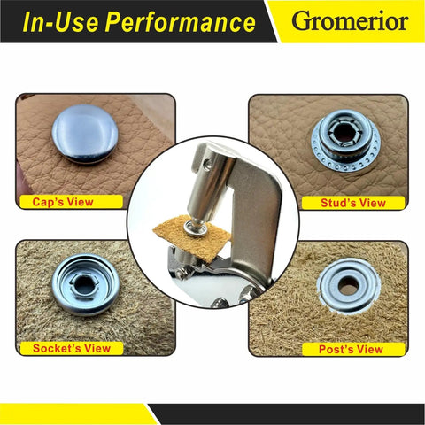 Diagram of Premium Snap Fastener Kit With Case 100 Sets Of 15mm Stainless Steel Snaps Heavy Duty Snap Button Kit components