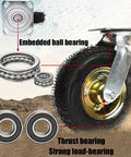2 Pack Heavy Duty Industrial Grade Swivel Caster Featuring Natural Rubber Pneumatic Tires with ball bearings and thrust bearing.