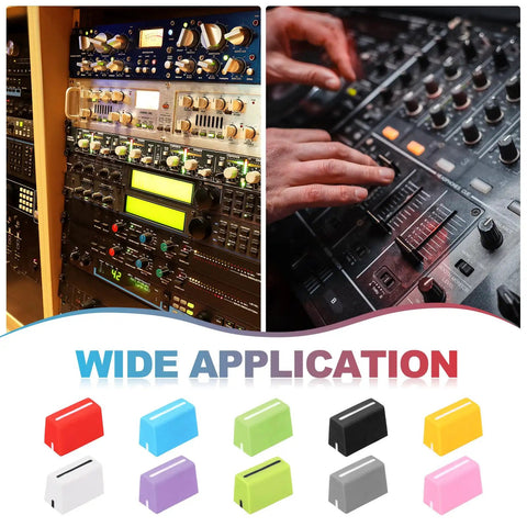 Universal Fader Knobs For DJ Controllers And Mixers Green Rubber Slider Caps For Potentiometer Replacement display use
