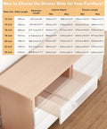 12 Inch Center Mount Drawer Slides With Hidden Undermount Design, Heavy Duty Concealed Rails, Three Quarter Extension, Bottom Glide Track For Kitchen Cabinets, Dressers, And Chest Of Drawers, 50 Lb Load Capacity Built To Last size chart on drawer cabinet