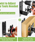 Installation steps for Twist To Lock Door Barricade Brackets, Heavy Duty Steel U Shaped Security Reinforcement, Rust Proof