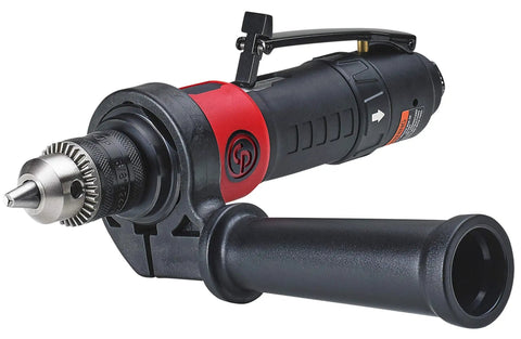 Air Powered Drill With Three Eighths Inch Keyed Chuck And Straight Handle 0.4 HP 300 W 2100 RPM Beast Jacobs Chuck