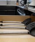 Kitchen drawer with utensils on Non Adhesive Anti Slip Mat That Actually Grips Your Gear For Everyday Setup Multi Purpose Non Slip Pad