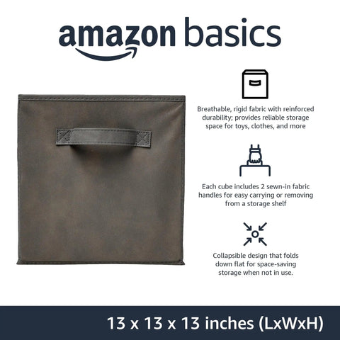 Tame The Chaos With These Slick Collapsible Fabric Storage Cubes Reinforced Sewn Handles Make Moving Heavy Loads Effortless Solid Gray Bins A Total Game Changer For Closets 13 6 Pack