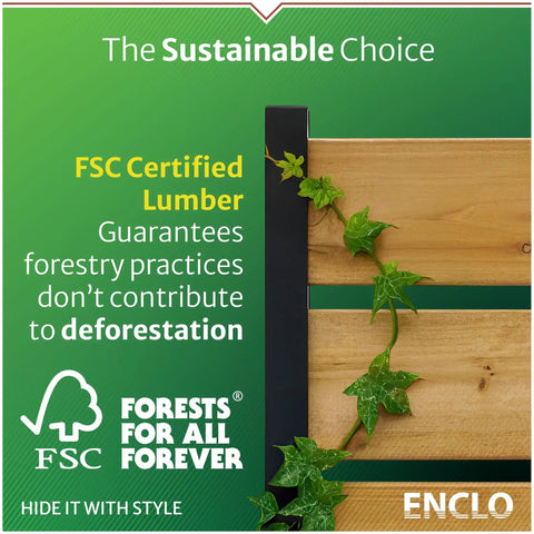 FSC certified lumber panel detail for Cedar Wood Privacy Screen Panels for Outdoor Privacy Wall Two Panels 42 Inch High by 38 Inch Wide Easy Install Durable FSC Certified Wood for Pool Equipment Enclosure Trash Can Enclosures and Air Conditioner Fence.