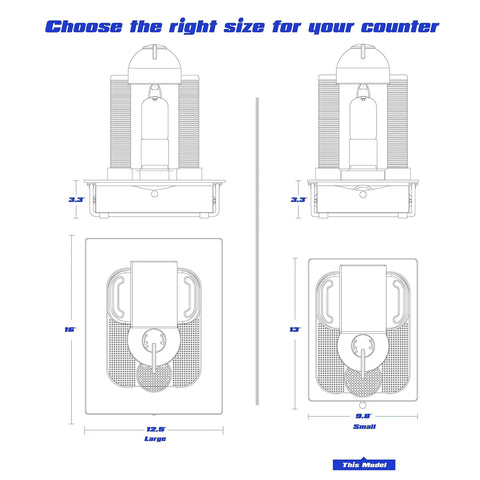 Diagram showing dimensions of the Tempered Glass Coffee Pod Drawer For Vertuo Pods with a focus on small size for home kitchen countertop.