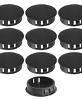 10 Pcs 38mm Plastic Hole Plugs Snap In Locking Hole Covers Circular End Caps Black Nylon Durable Construction