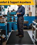 Heavy Duty Anti Fatigue Mat Beat Fatigue While Standing All Day Industrial 2 By 5 Feet Ergonomic Shop Mat in workshop use