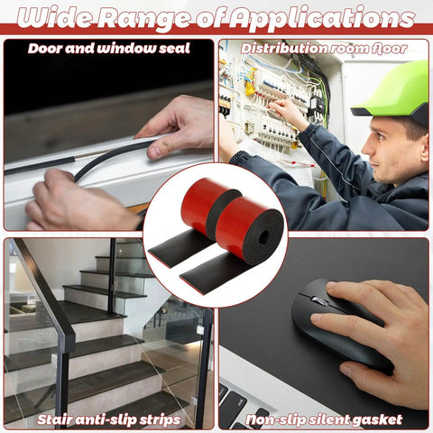 Applications of Neoprene Rubber Sheet With Self Adhesive Backing One Eighth Inch Thick Three Inch Wide Ten Feet Long visible