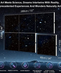 Large Self Adhesive Soundproof Acoustic Wall Art Panels With High Definition UV Print And Stylish Abstract Design For Bedroom Living Room And Home Office Easy Diy Installation No Drilling Required 72 By 48 Inches 6 Piece Set showcasing a starry space design.