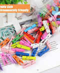 110 Piece Colorful Wooden Push Pin Tacks Featuring Spring Loaded Studs Keep Pics Flawless On Corkboards Bad Boys Stack For Office Vibes Home Crafts Sick Gallery Wall Setup, scattered colorful clips in jar.