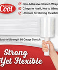 2 Pack Heavy Duty Mini Hand Stretch Wrap 5 Inch 1000 Ft Roll 80 Gauge Thick Clear Plastic Film For Moving Supplies, hand holding roll
