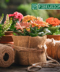 Natural Burlap Garden Fabric 40 Inch By 15 Foot Workhorse Jute Burlap For Weed Barrier Frost Protection Sun Shield And Diy Home Decor Crafts Perfect For Gardening Landscaping Arts And Crafts Projects used as plant wrap with flowers