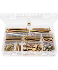 Heavy Duty Crib Hardware Screws And Barrel Nuts Set 100 Pack M6 And M8 Hex Drive Socket Cap Bolts In 30mm To 80mm Zinc Plated For Cot Crib Bed Chairs Storage Box Included in clear case.