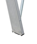 Lightweight Aluminum Sawhorse Step Ladder 3 Foot With 300 Pound Capacity Type IA Duty Rating Durable Build For Painting Drywall And General Home Projects, base detail