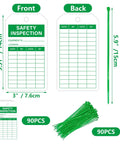 Top Shelf Safety Inspection Tags Paired With Adjustable Wire Ties For Quick Equipment Checks And Job Site Warning Labels, 90 pcs kit.