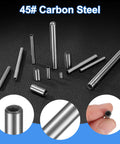 M3 Internal Thread Dowel Pin 20 Pack, 5x50mm Chamfered Flat Carbon Steel Cylindrical Pins, multiple views