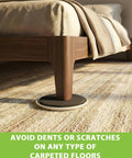 Heavy Duty 5 Inch Furniture Sliders For Carpet And Hardwood Floors 12 Pack Round Moving Pads under bed leg on carpet