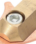 Close-up of durable copper pad from Two Piece Pro Grade Automotive Sheet Metal Shaping Clamp Dent Puller Kit For Car Body Repair