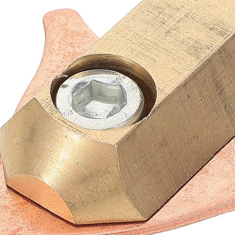 Close-up of durable copper pad from Two Piece Pro Grade Automotive Sheet Metal Shaping Clamp Dent Puller Kit For Car Body Repair