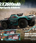 Brushless 4x4 RC Truck for Adults Hits 50 MPH, 1/14 Scale, 3S Electric Power, waterproof, off-road with 2600mAh batteries