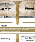 Beefy Bronze Wood To Metal Self Drilling Screws 10 16 Size One And A Quarter Inch Length with Torx Drive T25 in use instructions