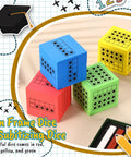Ten Frame Foam Dice Set For Classroom Math 20 Colorful 2 Inch Dice In Red Green Blue Yellow For Subitizing Counting Skills