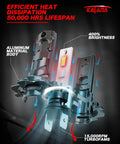 H7 Light Bulbs Pack Of 2 Four Hundred Percent Brighter 6500K with aluminum body and heat dissipation illustration