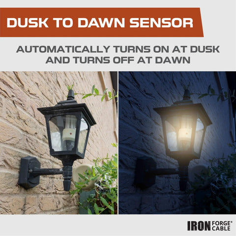 200 Watt Low Voltage Landscape Lighting Transformer With Dusk To Dawn Sensor And Countdown Timer Auto Mode 120V AC To 12V AC Outdoor Lighting All Weather