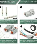 Step-by-step guide on DT Deutsch Connector Kit 482 Piece Waterproof Automotive Electrical Connectors Set components and usage