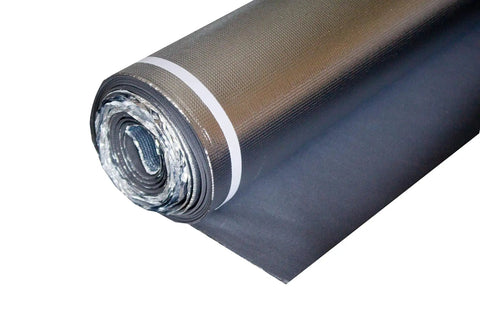 3 In 1 Vapor Barrier Flooring Underlayment Bundled With PreAttached Overlap Tape 2mm Thick rolled sound dampening foam pad for flooring prep.