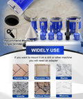 Diamond Core Drill Bit Set For Porcelain Tile Marble Ceramic Granite - 9Pcs Milling And Chamfer Kit displayed with various tiles