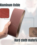 4x24 Inch Sanding Belts Set, 10 Pack, 40 Grit Aluminum Oxide Sandpaper For Oscillating Belt Sander, material features