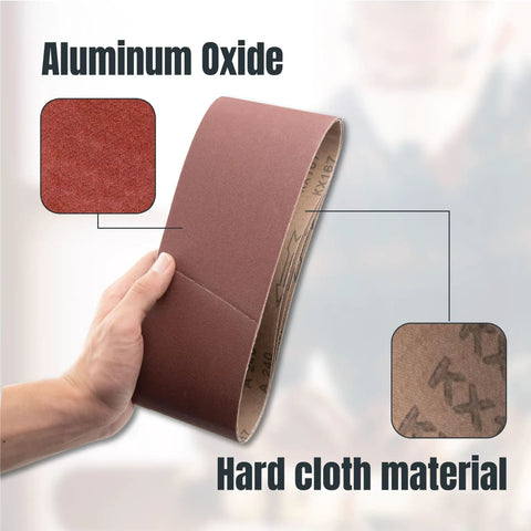 4x24 Inch Sanding Belts Set, 10 Pack, 40 Grit Aluminum Oxide Sandpaper For Oscillating Belt Sander, material features