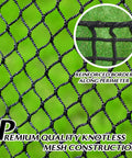 Backyard Baseball Batting Cage Netting 10x10x10 Ft Practice Net With 4 Carabiners And 2 Tie Ropes, close-up of mesh texture