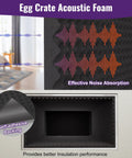 Egg crate acoustic foam for sound absorption, featuring self-adhesive backing, part of Acoustic Foam Sound Deadening Kit For Hvac Vents With Self Adhesive Mesh Covers And 5 38 Sq Ft High Density Egg Crate Pads That Deliver Badass Noise Control And Sweet Silent Airflow.