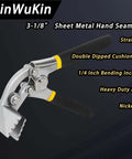 3 Inch Straight Jaw Metal Bender Hand Seamer with ergonomic handle for sheet metal bending and flattening in crafting and DIY projects.
