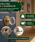 Antique Brass Door Knob Rosette Pair, 2.38 Inch Solid Brass Decorative Escutcheon Plates with vintage style, detailed view