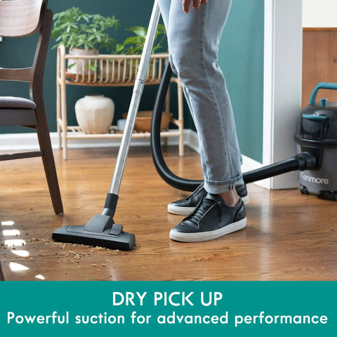 3 Gallon Bagged Canister Vacuum For Home And Shop Lightweight With Powerful Suction Includes 3 Cleaning Tools And Washable Filter