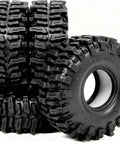 1.0 Crawler Tires 64x25mm Mud Slingers Super Soft Sticky For RC Crawlers tread detail on beadlock compatible wheel