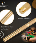 Close-up of a brass punch from Drift Punch Set 3-Piece for Pin Removal and Alignment, showing durability features and texture details.