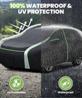 All Weather Car Cover For Lexus RX SUV With Zipper And Reflective Strips Waterproof UV Protection Fits RX330 RX350 RX400H RX450H