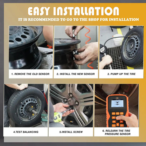 Easy installation guide for Premium Pack Of Four Pre Programmed TPMS Tire Pressure Monitoring Sensors for Buick Envision and Chevy Silverado.
