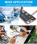 Using Pro Grade Fast Heat 80W 110V Soldering Iron Kit With LCD Digital Temperature Control Adjustable 180C To 480C on electronics